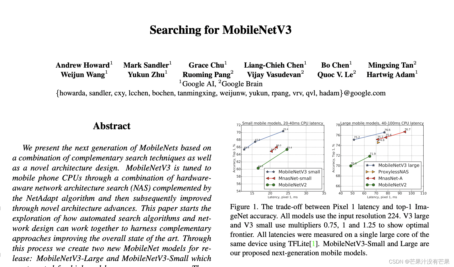 改进YOLOv5系列：基于互补搜索技术和新颖架构设计组合MobileNetV3结构作为Backbone主干网络，打造不同的检测器 - MaxSSL