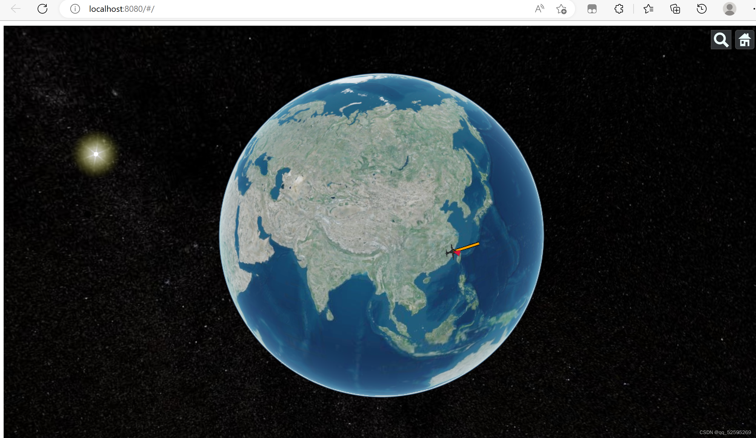 图片[10] - VUE+Cesium 初始化地球，加载三维模型（.glb），绘制轨迹线，homebutton 按键重写（默认定位位置的设置） - MaxSSL