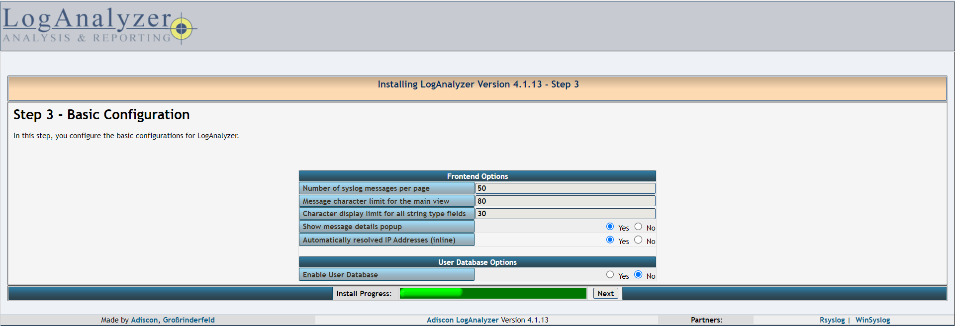 图片[4] - CentOS8 通过 loganalyzer 展示数据库中的日志 - MaxSSL