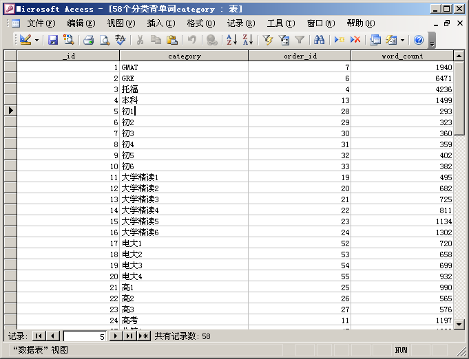 图片[2] - 58个分类背单词英语词典ACCESS\EXCEL数据库 - MaxSSL